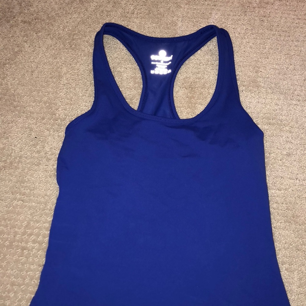 Blue workout tank